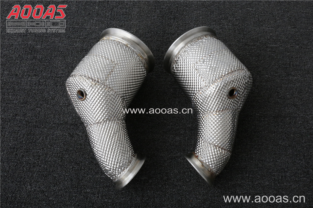 2019 Porsche Panamera 2.9T SS304,Cat (With Cat) Downpipe With Heat Shield